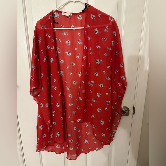 emory park Tops - Red shawl/ Kimono M